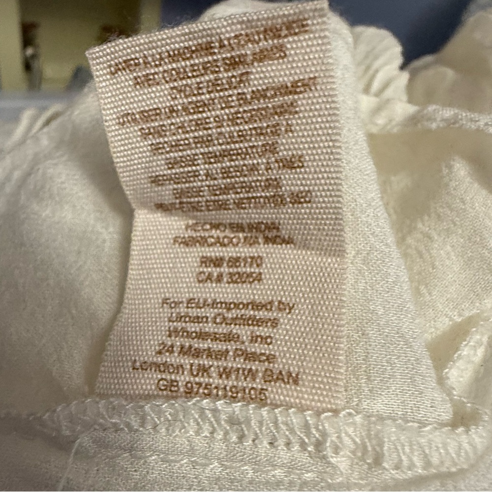 Free People Toosaloosa Meadow Midi Dress Ivory Cotton Gauze Embroidered Boho M - Picture 13 of 15